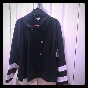 Crown & Ivy navy coat 2x